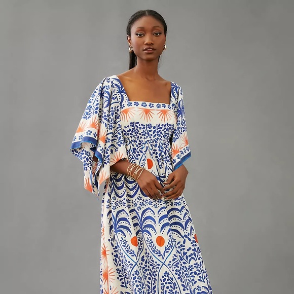 Farm Rio Afternoon Breeze Caftan Midi-Dress NWT medium